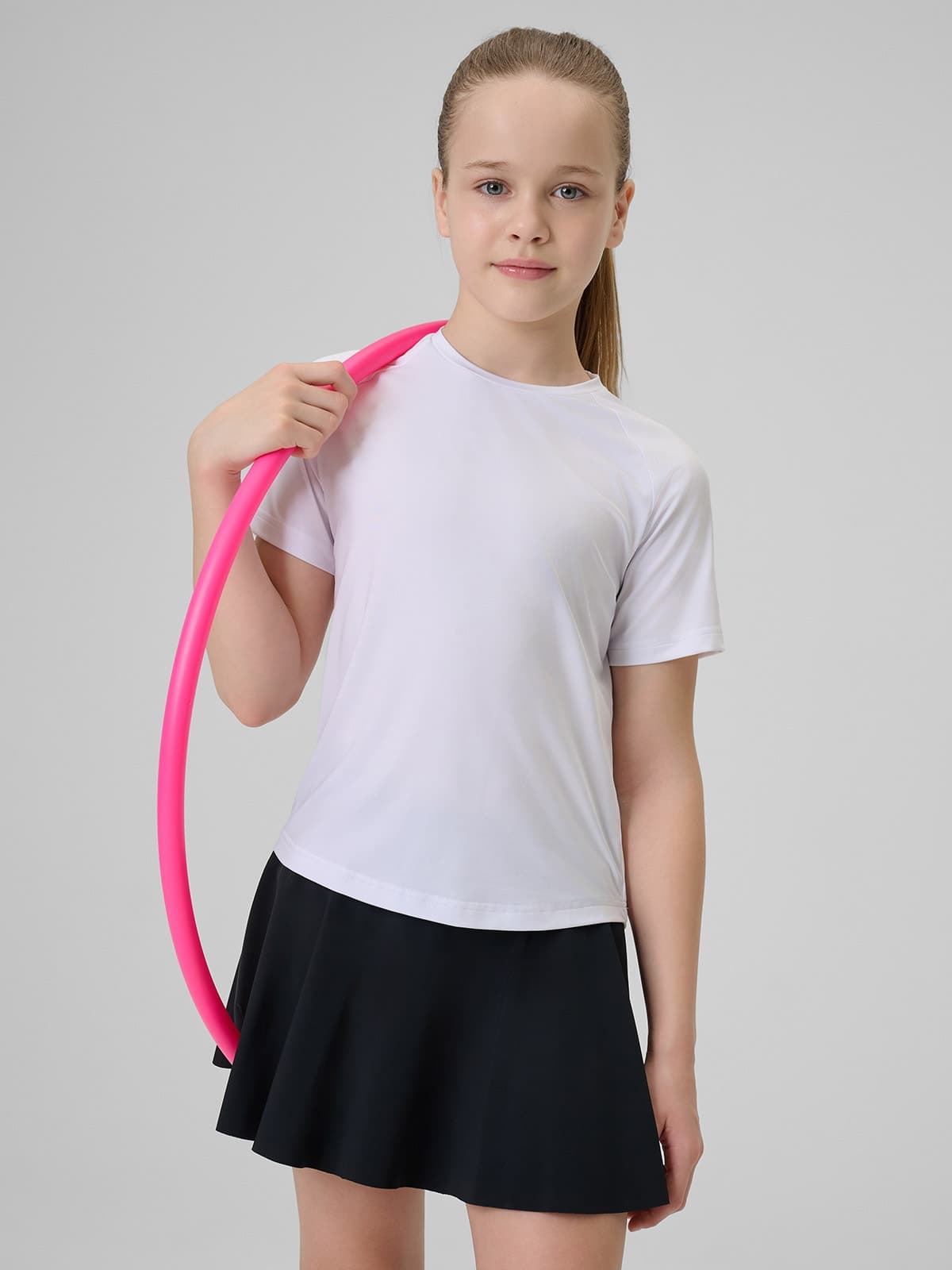 Tricou de sport cu uscare rapidă pentru fete - alb