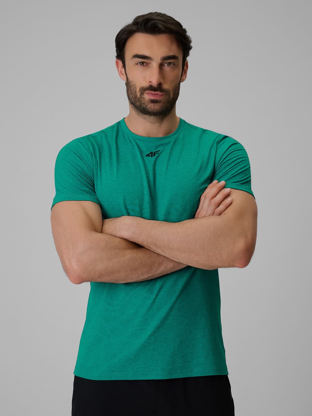 Tricou de antrenament regular cu uscare rapidă pentru bărbați - verde