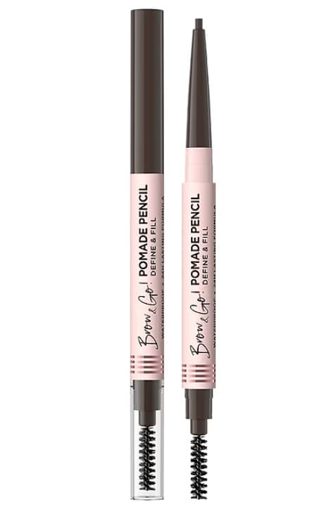 Eveline Brow & Go! Creion de sprâncene maro închis Pomadă pentru sprâncene