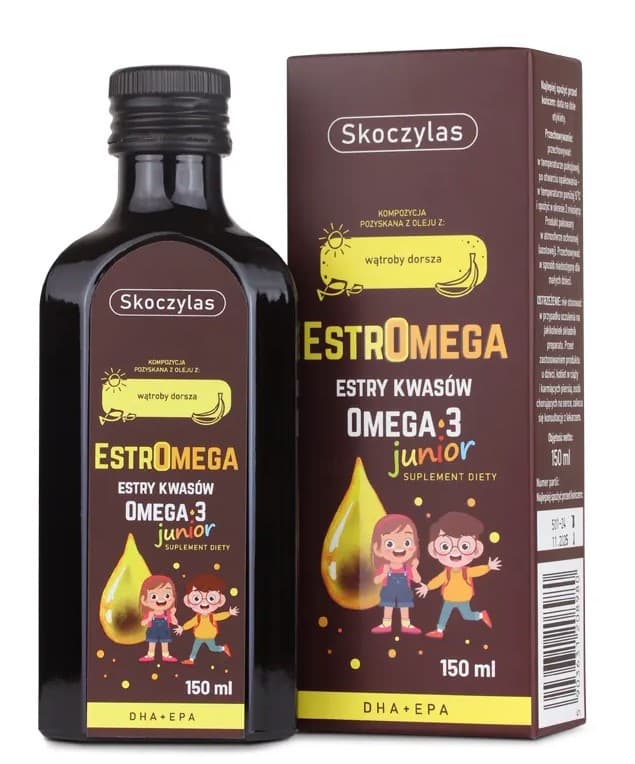 Skoczylas Estromega Fish Omega 3 Acids Junior Supliment alimentar 150ml