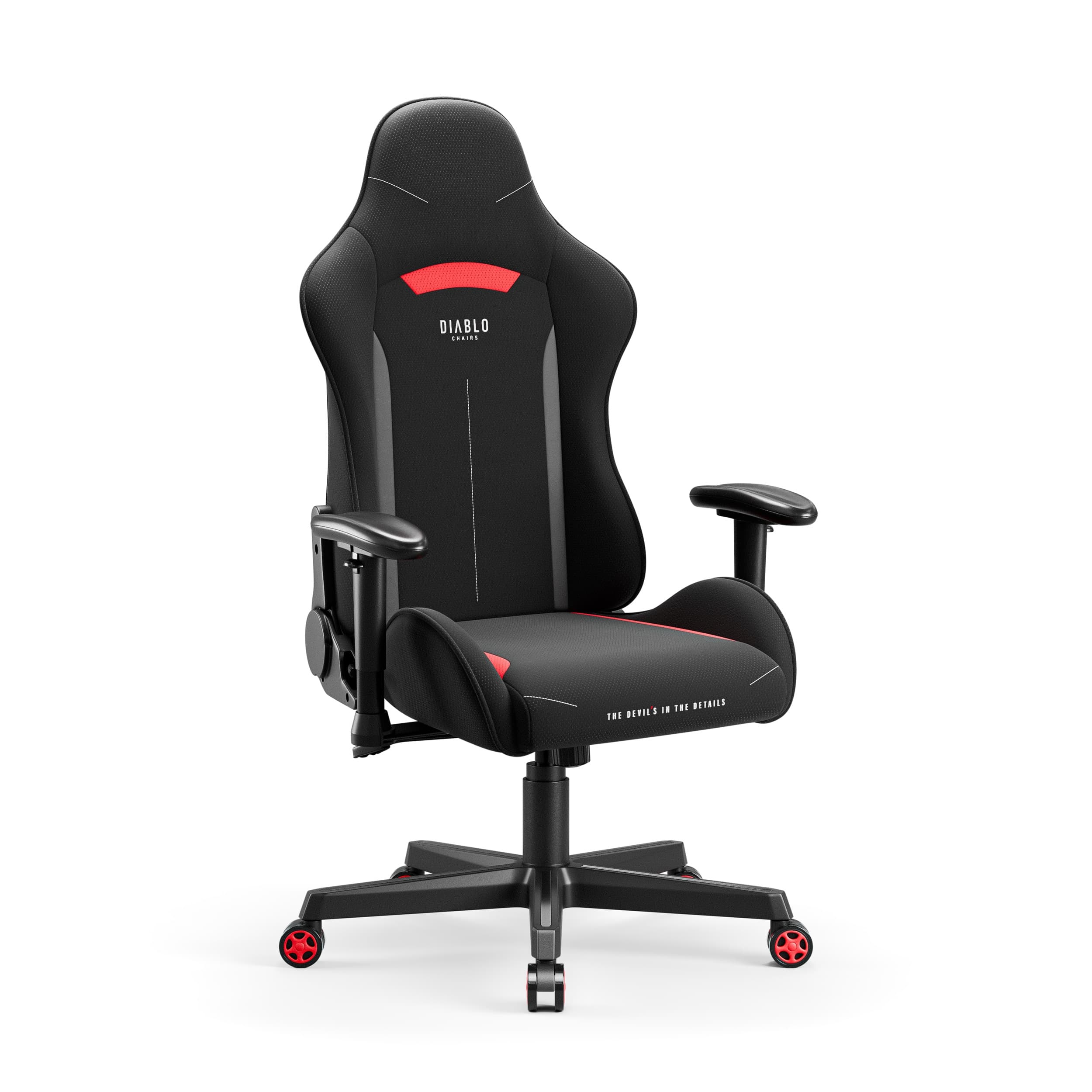 Scaun de gaming pivotant Diablo X-Starter negru și roșu