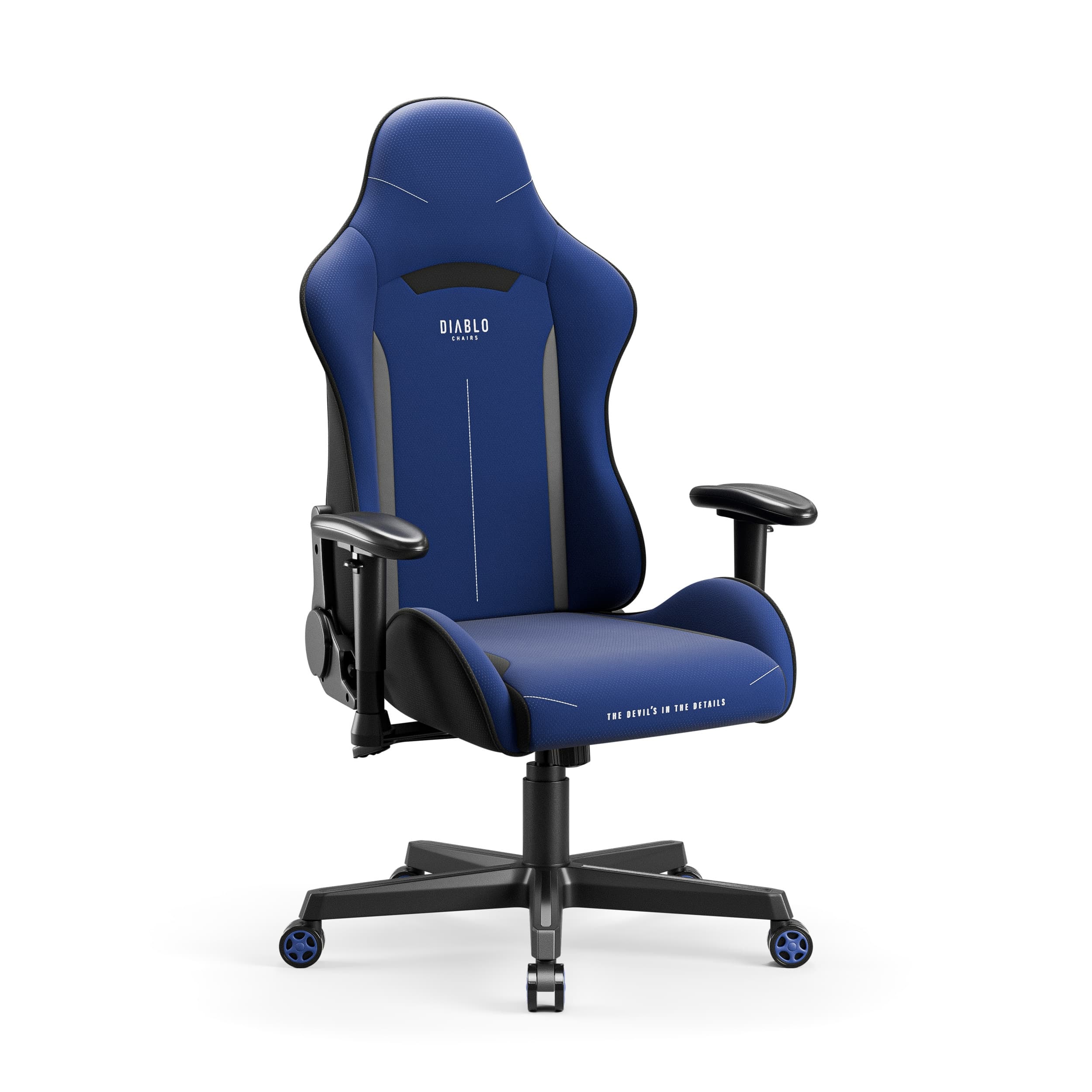 Scaun de gaming Diablo X-Starter din țesătură albastru închis