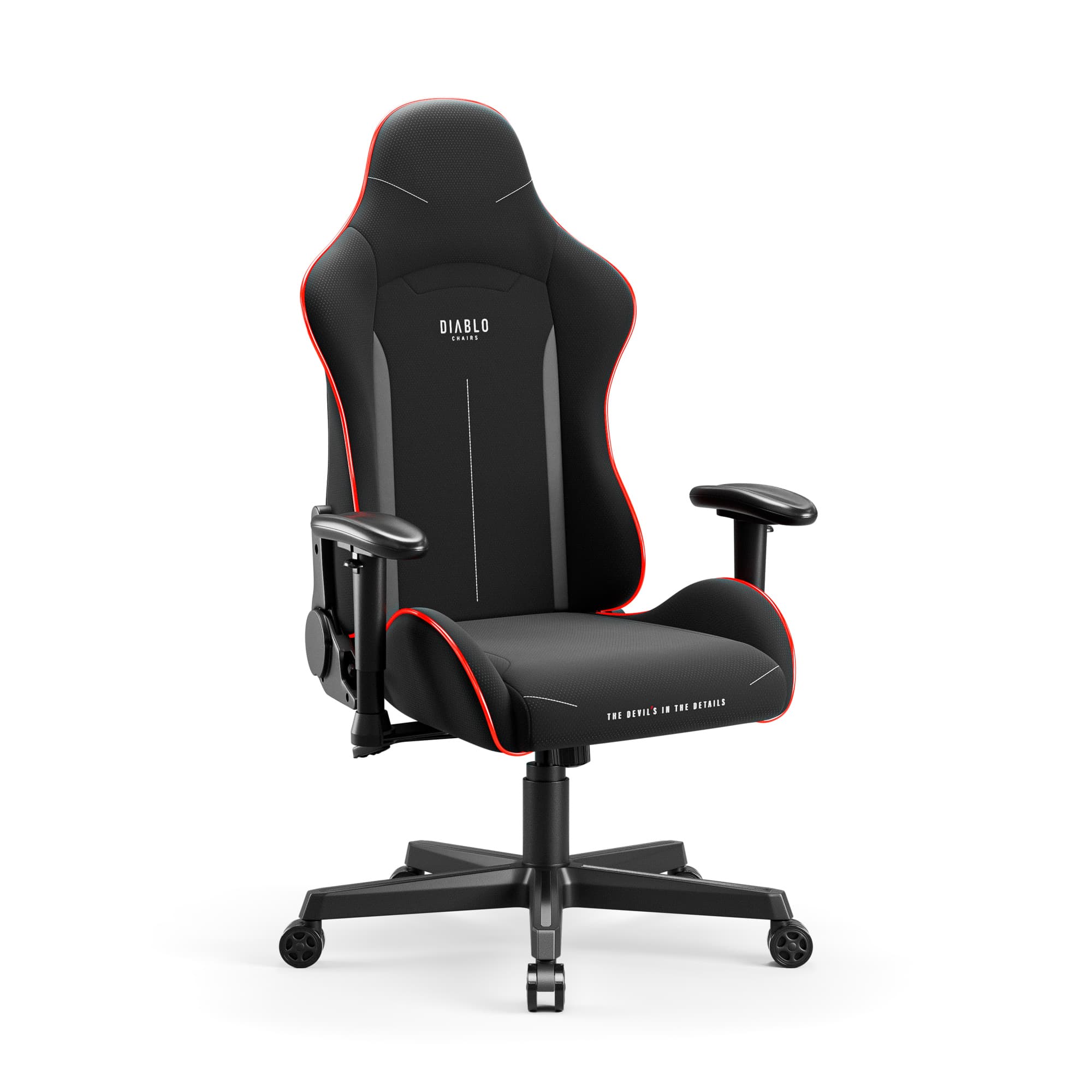 Scaun de gaming LED Diablo X-Starter: negru