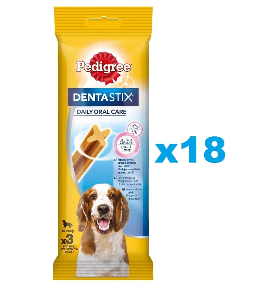 PEDIGREE DentaStix recompense dentare caini talie medie 18x77g