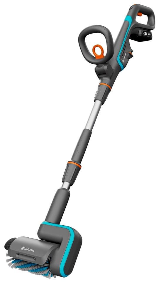 GARDENA Set perie pentru spalare terase, cu baterie
