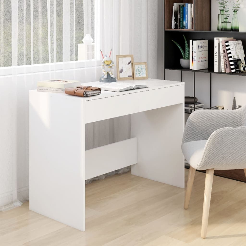 Gossi birou, alb, 101x50x76,5 cm, lemn prelucrat