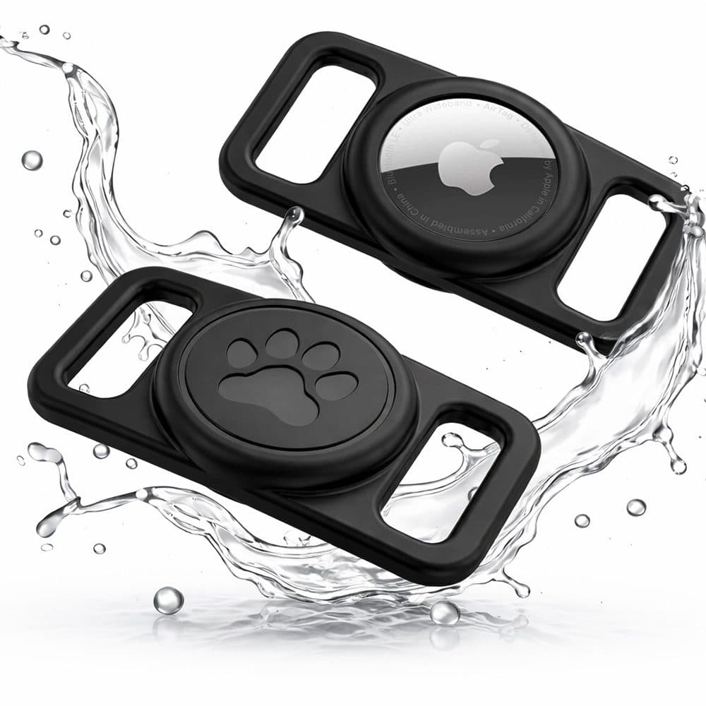 Techsuit BuddyGuard (DG1) suport pentru zgardă, Apple AirTag, negru