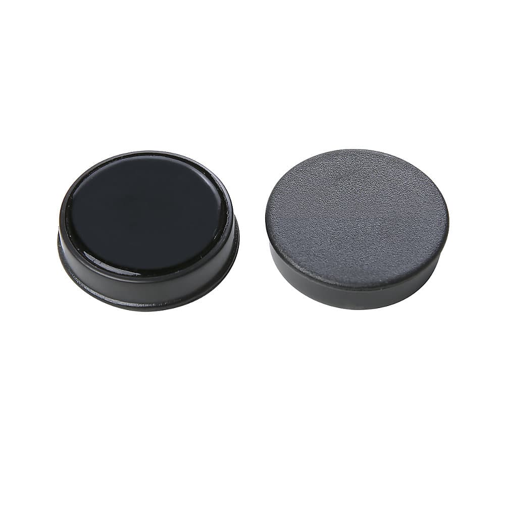eurokraft basic Magnet rotund, plastic, Ø 30 mm, amb. 36 buc., negru