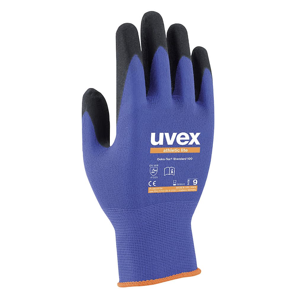 Uvex Mănuși de protecție athletic lite, amb. 10 perechi, mărime 9