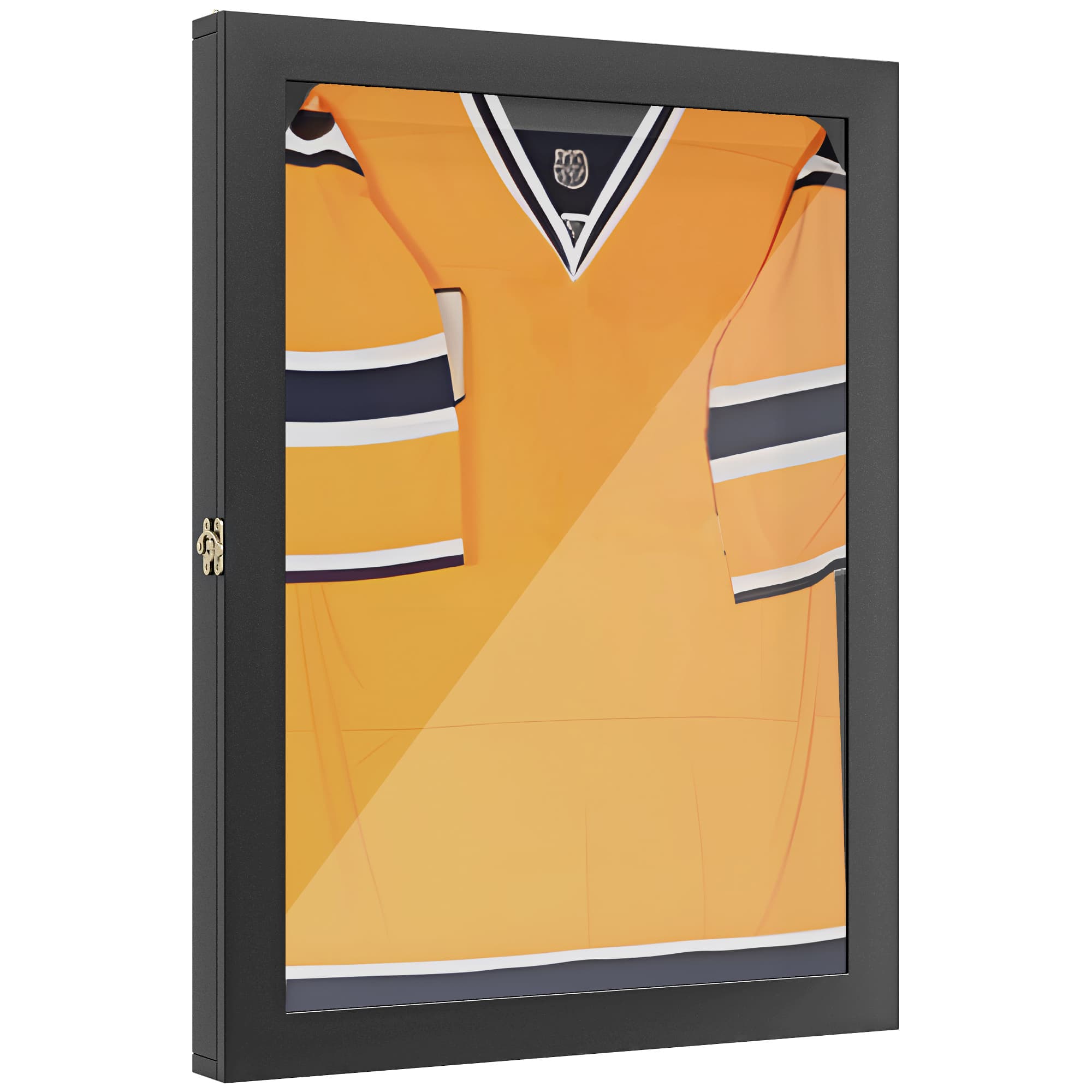HOMCOM Frame box T-frame cadru pentru tricou ușă acril căptușeală internă fetru 71 x 6,5 x 89 cm negru | Aosom Romania
