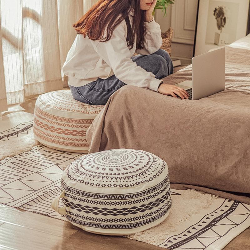 Stil japonez Homestay Tatami Neumplut Puf Marocan Husă Sufragerie Dormitor Otoman Taburet de lux din bumbac Futon leneș