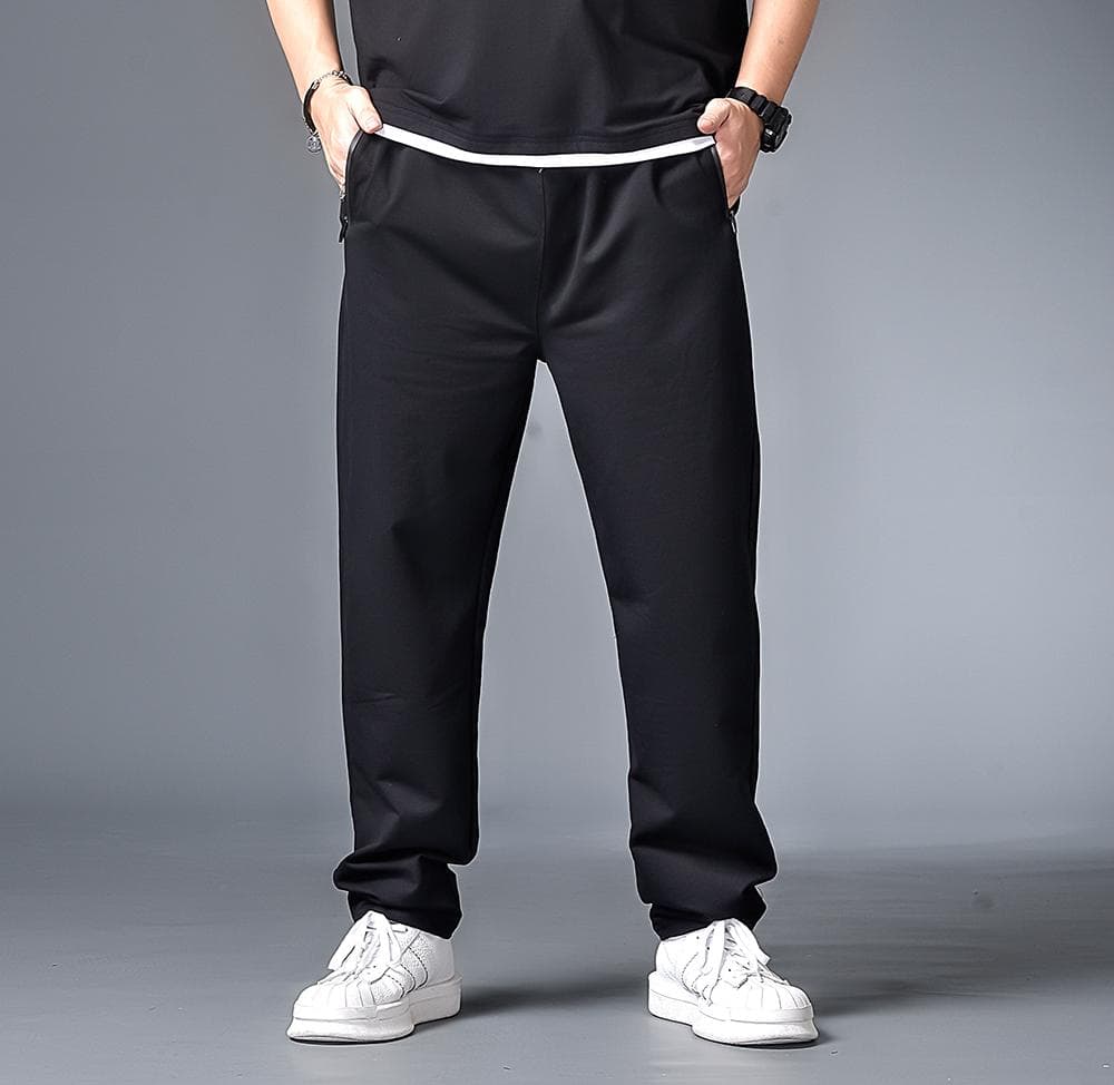 7xl 6xl Pantaloni de jogging negri pentru bărbați Pantaloni de sport Ankel pentru bărbați cu buzunare mari cm negru