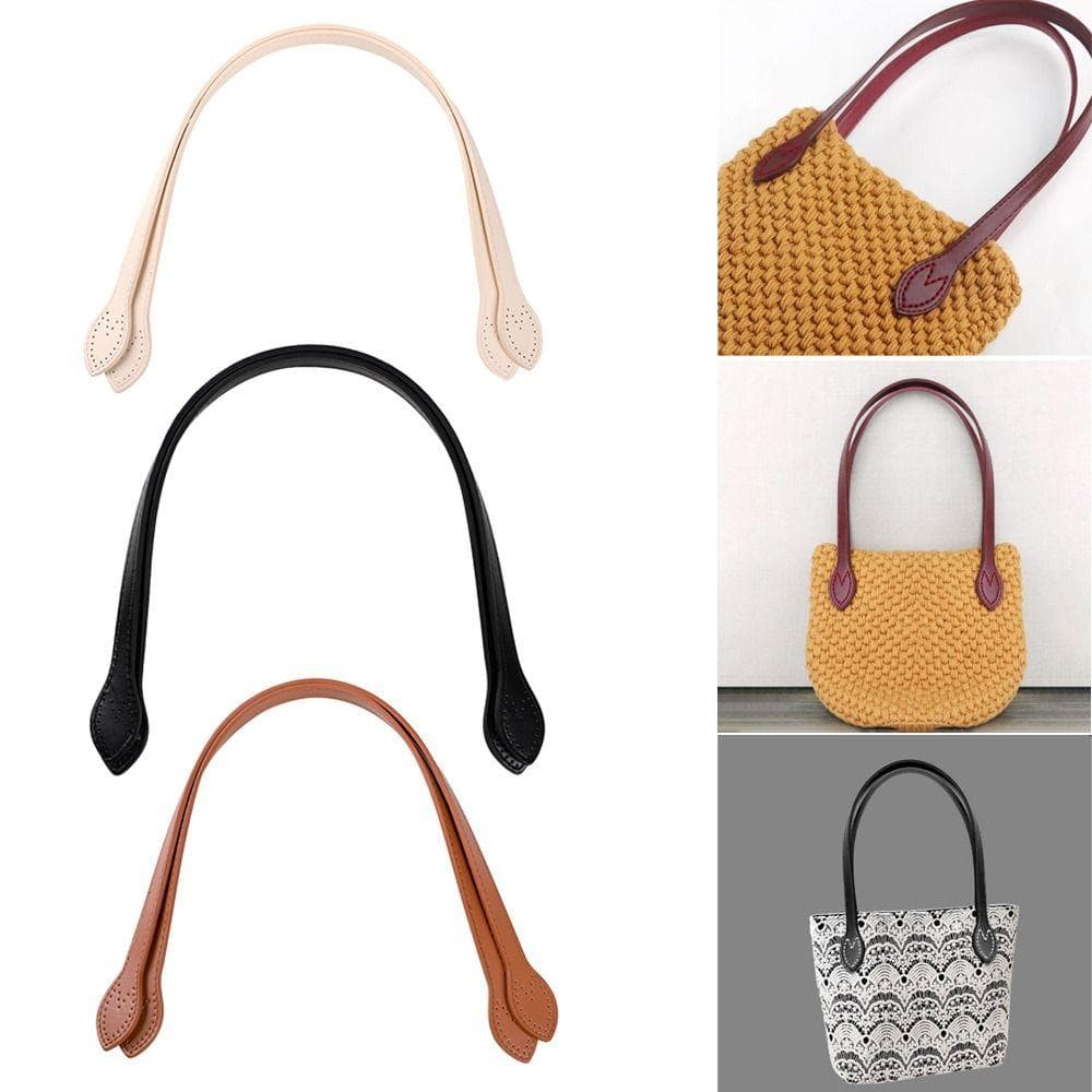 2 buc PU piele geantă mâner umăr curea înlocuire geantă de mână curea DIY pentru femei DIY lucrate manual geantă accesorii bej