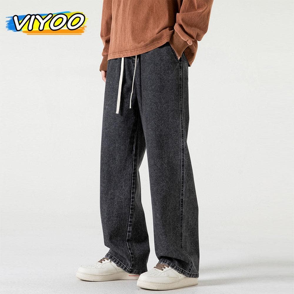 Blugi bărbați cu picioare largi 2024 Y2K Pantaloni largi din denim supradimensionați Pantaloni hip hop Streetwear Pantaloni de jogging vintage