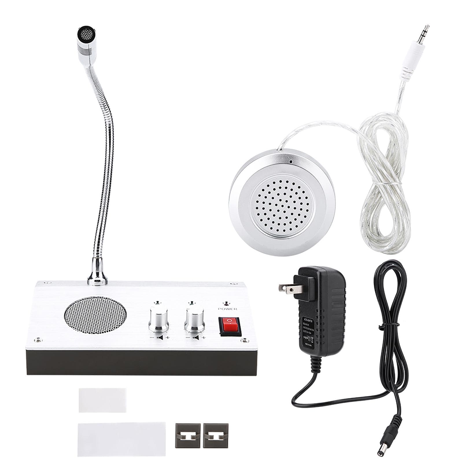 Interfon bidirecțional cu microfon și difuzor pentru fereastră, contor, interfon pentru companie de securitate