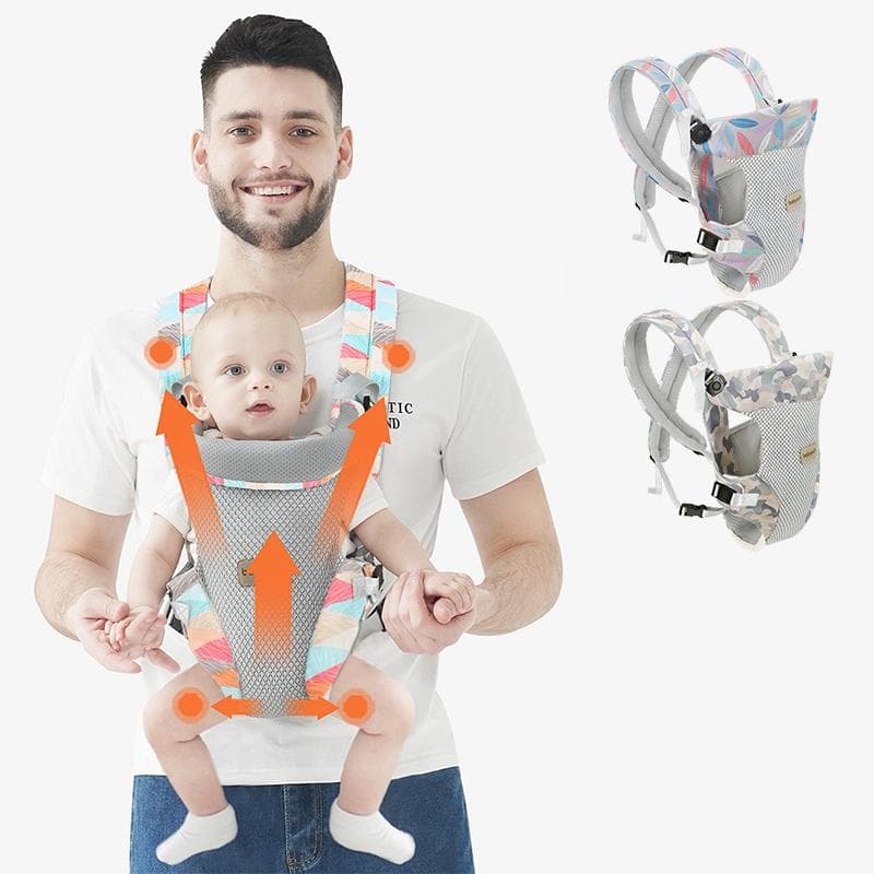 Marsupiu 3-36 luni Marsupiu pentru sugari Cangur Sling Wrap Multifunctional Spate Fata Marsupi Rucsac Scaun din talie portocaliu