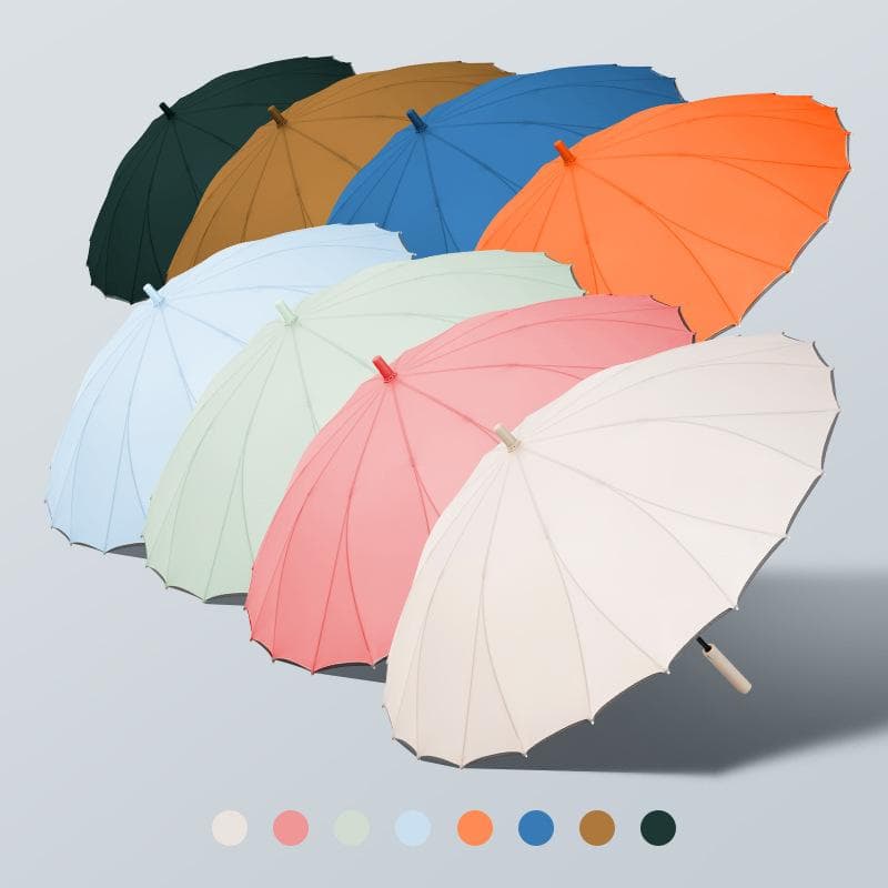 Umbrelă nouă japoneză și coreeană cu 24 de spițe, umbrelă cu mâner lung mărită și ranforsată, mare, automată, specială pentru ploaie