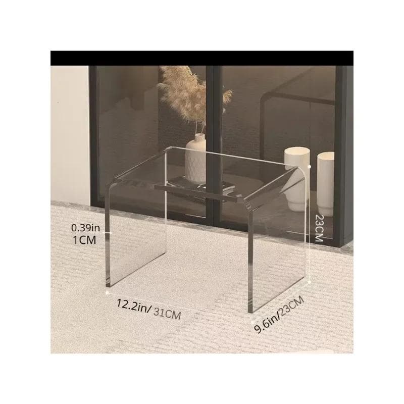 acrilic modern, taburet mic jos pentru schimbarea pantofilor, scaun de machiaj transparent și durabil, nou creativ pentru balcon, prag, uz casnic