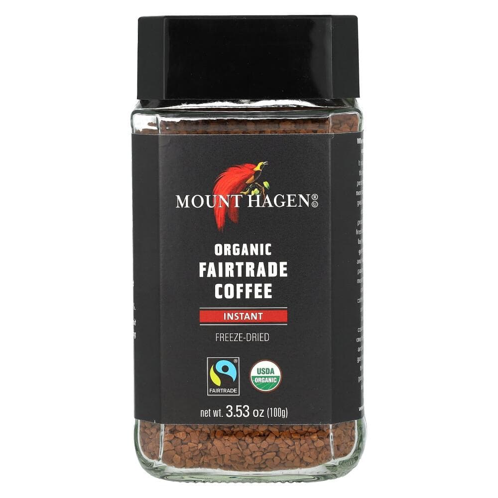 Mount Hagen Fair Trade Organic Freeze-Dried Instant Coffee, 100g (3.53oz)