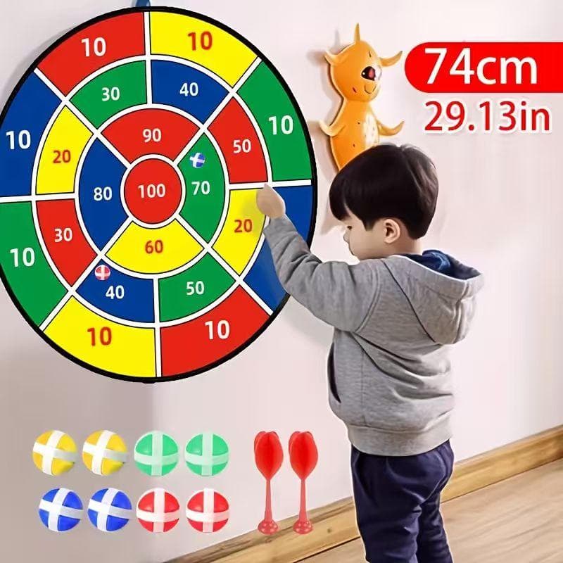 Sticky Ball Dart Target Set (with Darts) Suitable for indoor/outdoor entertainment and family gatherings, with three specificati multicolor