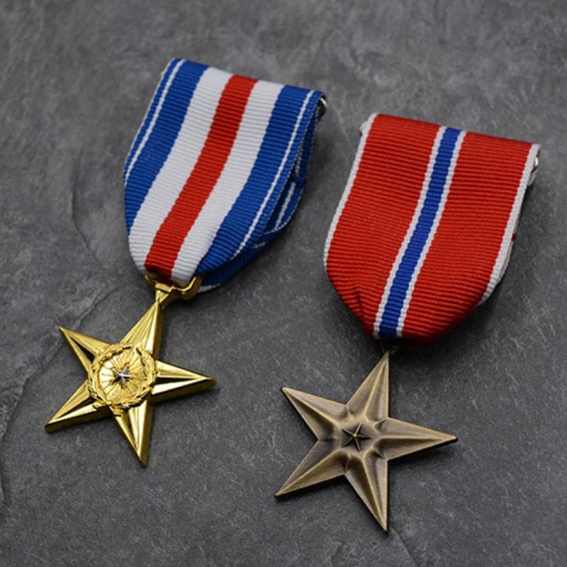 Copierea Statelor Unite ale Al doilea Război Mondial Steaua de Bronz/Steaua de Argint Medalie Insigna Medalie Medalie Americană Insigna Colecție