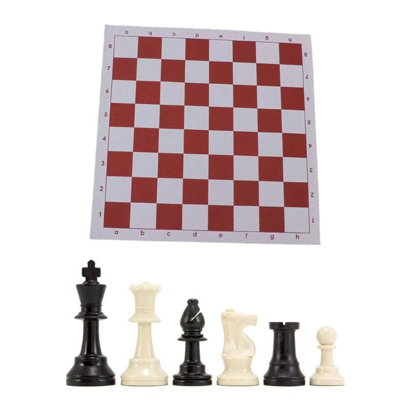 Piese de șah cu greutate triplă și tablă mousepad Set de șah negru