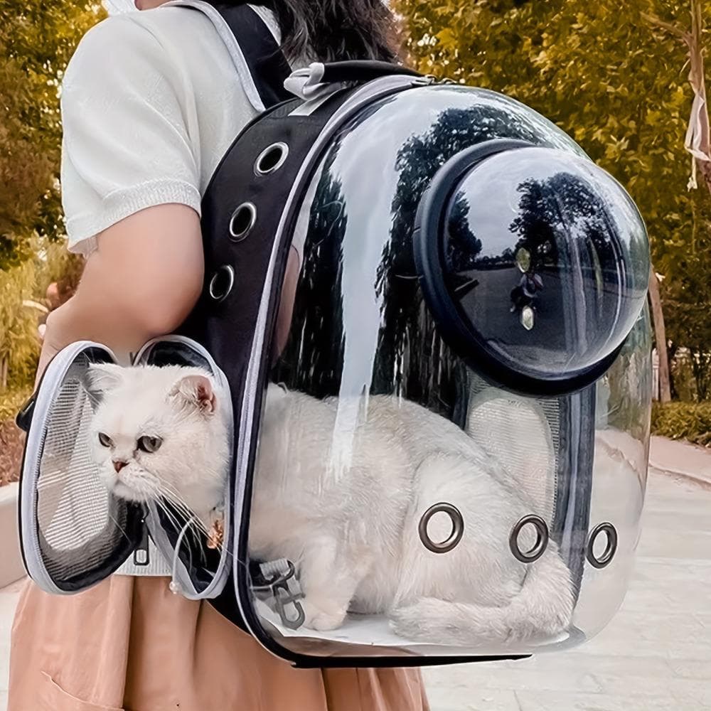 1 buc Rucsac de transport pentru ieșiri cu pisici și câini, Rucsac pentru animale de companie, Rucsac portabil de exterior Capsulă spațială