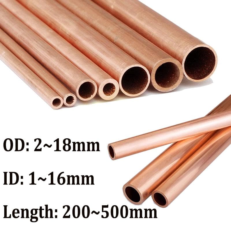 1 buc Tuburi din cupru OD 2~18mm ID 1~16mm Lungime 200mm~500mm Tuburi rotunde din cupru din metal