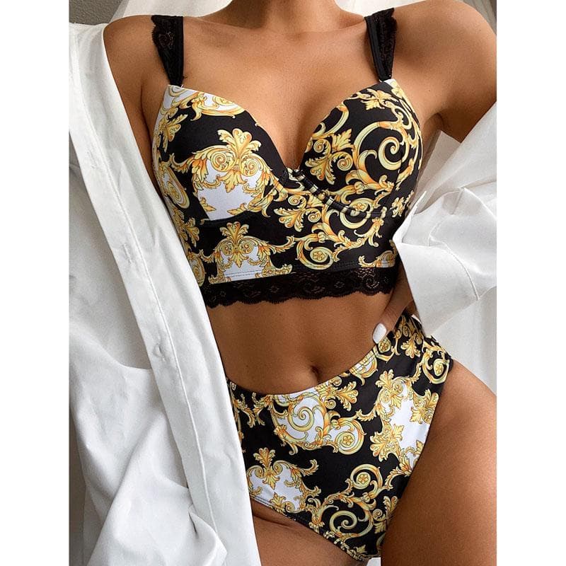 Bikini push up Set bikini cu talie înaltă Costum de baie pentru femei Costum de baie pentru femeie Costum de baie cm
