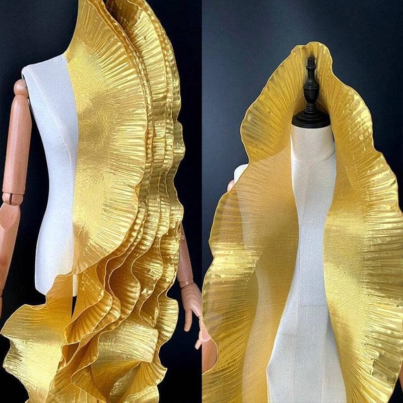 2Yards/182cm 15cm Lățime Organza Volane margine țesătură Accesorii rochii de mireasă cer albastru culoare