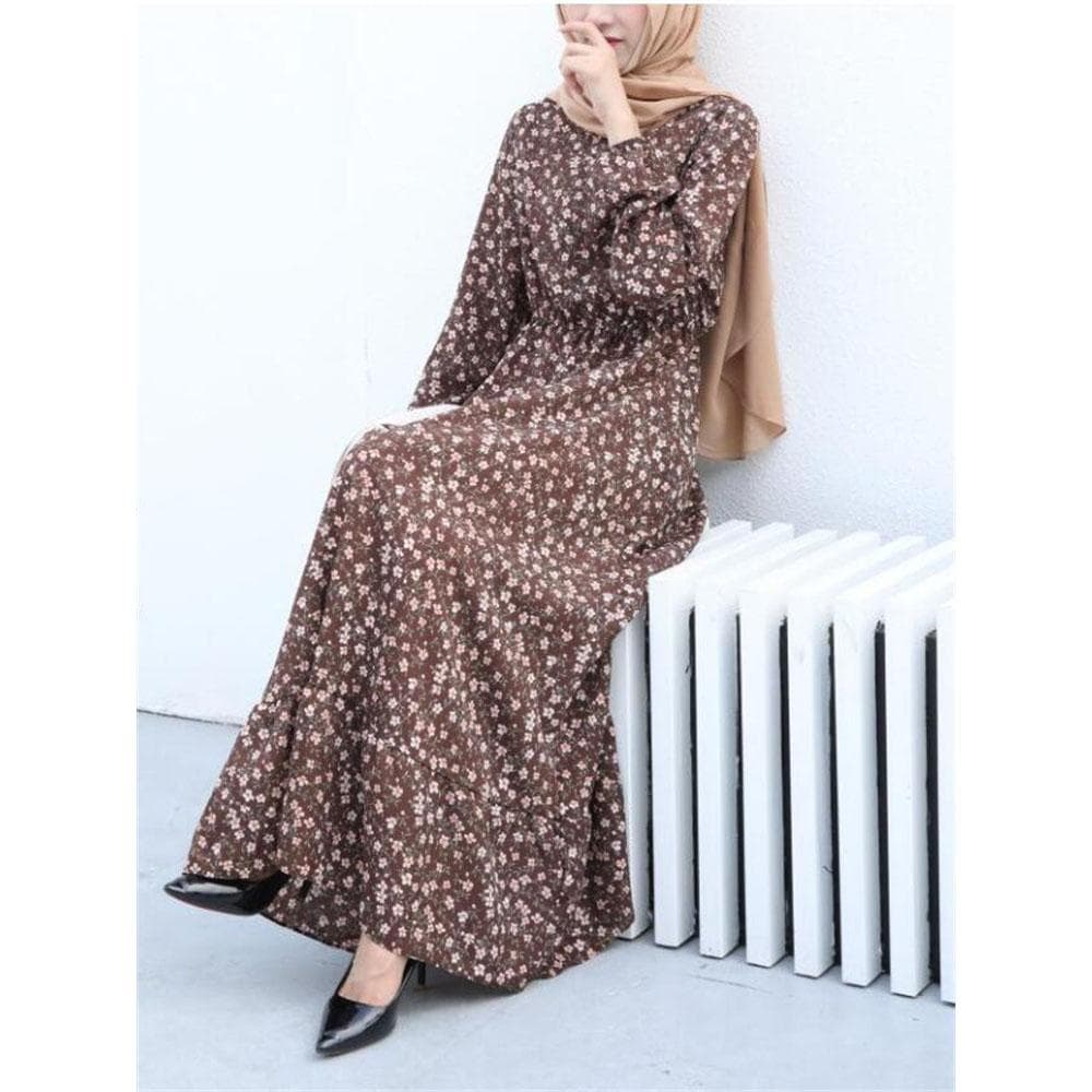 Rochie de primăvară vară pentru femei, solidă, cu mâneci întregi, cu decolteu O, rochie casual pentru femei, rochie lungă boemă, rochii maxi