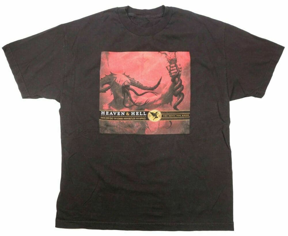 Heaven Hell The Devil You Know Vintage Black Sabbath Dio Promo Rock Tricou unisex cm