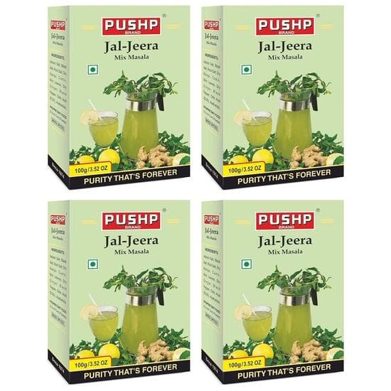 Cutie Masala Jaljeera Marca Pushp (Pachet de 4, 100 g în fiecare pachet)
