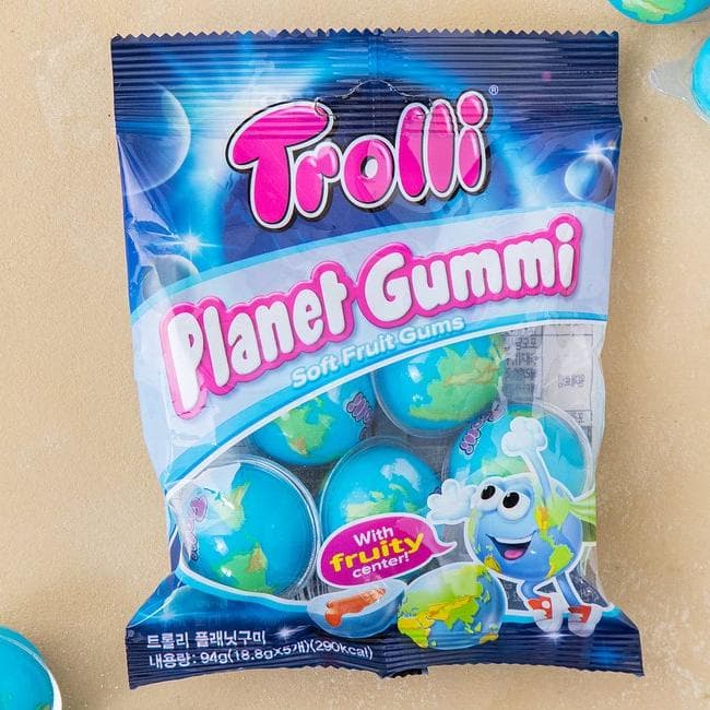 [Jeleu popular YouTube / Jeleu popular coreean] Trolli Planet Gummi 18,8 g * 5 buc. (5 OPȚIUNI)