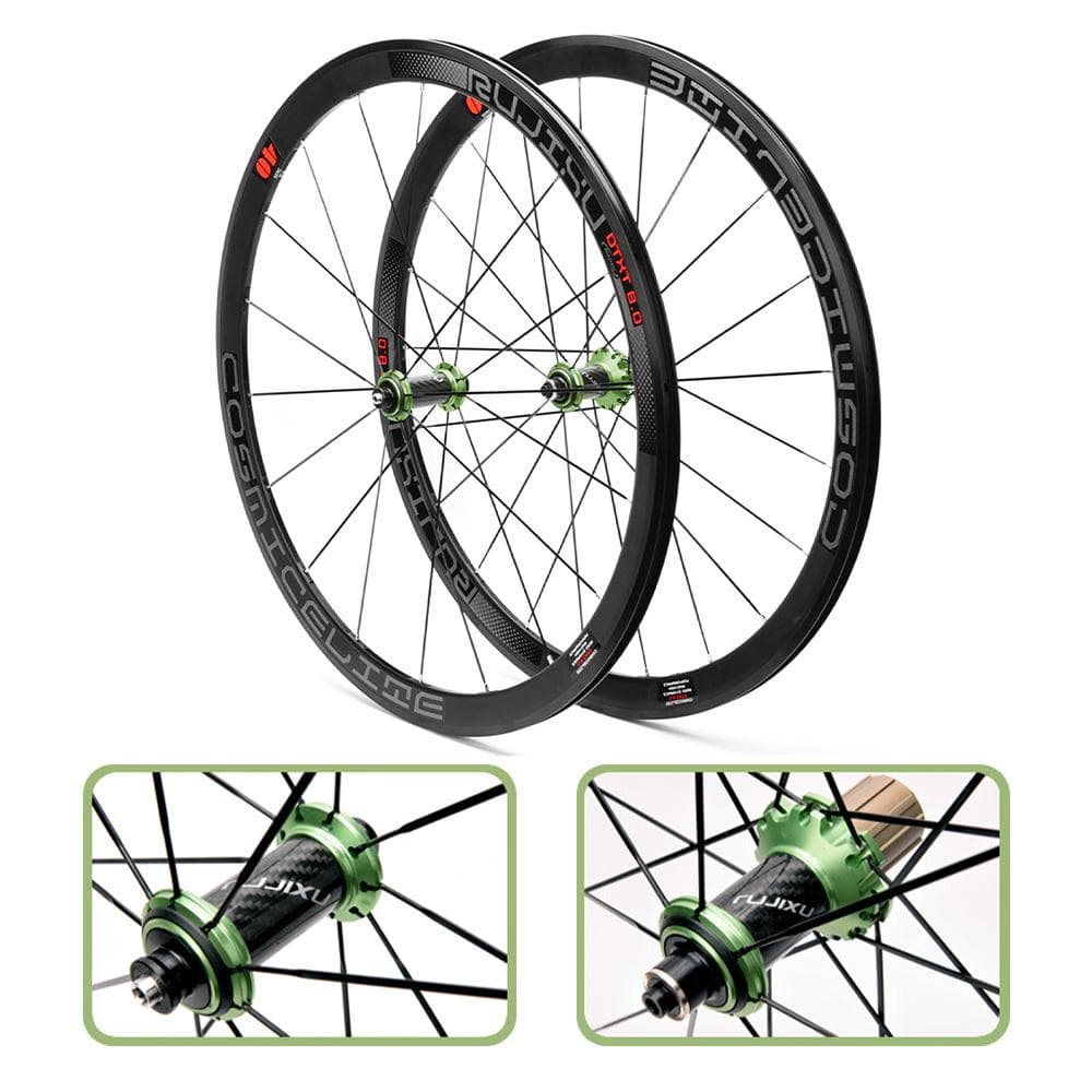 Set roți pentru bicicletă de drum 700C Fibră de carbon Ultra-ușoară 120 decibeli 40 mm/1,57 inchi Bandă reflectorizante Frână V/C argintiu