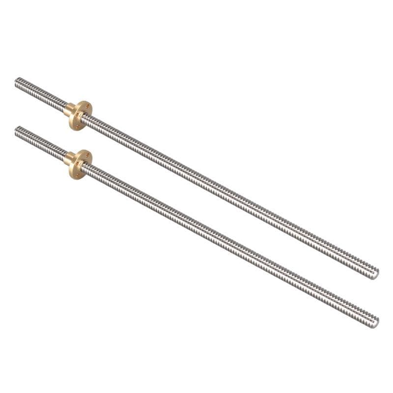 Imprimantă 3D THSL-300-8D Tijă trapezoidală T8 Filet șurub 2mm Plumb 8mm Lungime100mm200mm300mm400mm500mm600mm cu piuliță din alamă