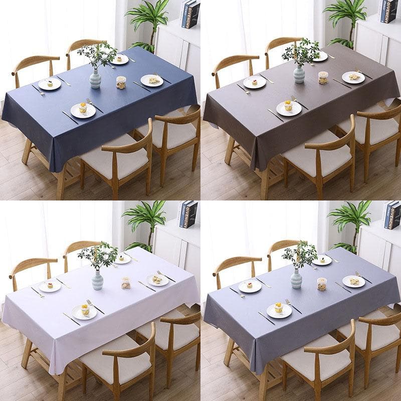 Față de masă groasă, culoare pură, impermeabilă, nereutilizabilă, din PVC, covoraș de masă, față de masă dreptunghiulară, decor pentru