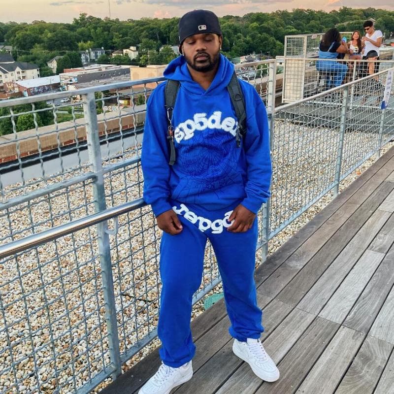 2023 Europa și America New Young Thug Celebrity Același stil Sp5der Hanoră pentru bărbați Set sport ocazional Plush Thickened Edition cm