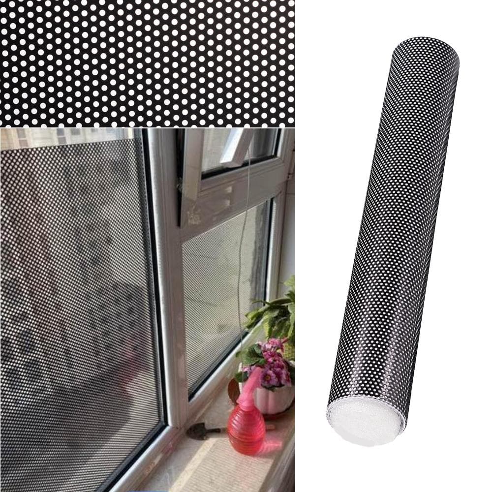 Film PVC perforat negru pentru fereastră, folie de umbrire pentru soare. negru