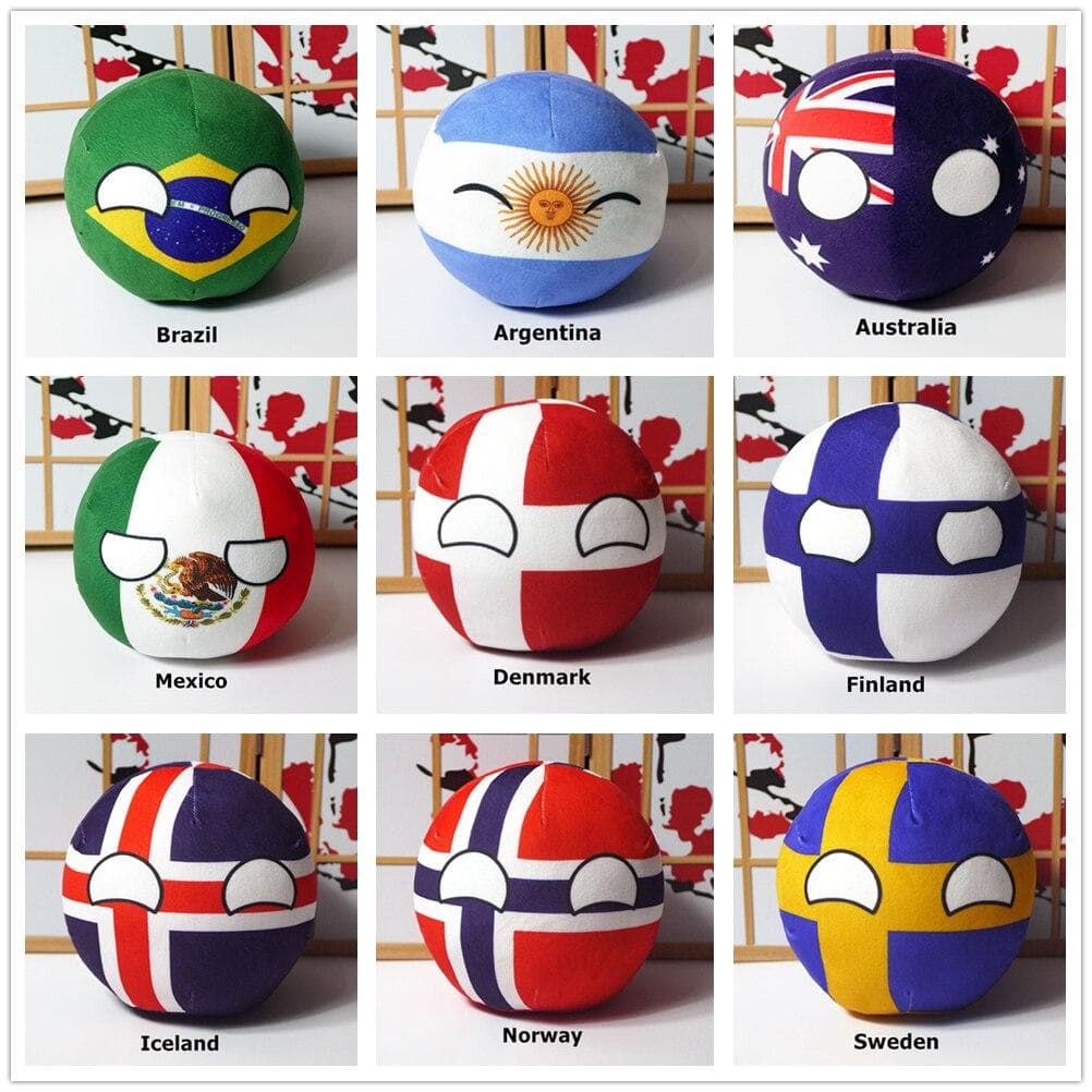 20cm Polandball Plush Doll Country Ball Anime Scurtă Jucărie de pluș păpușă