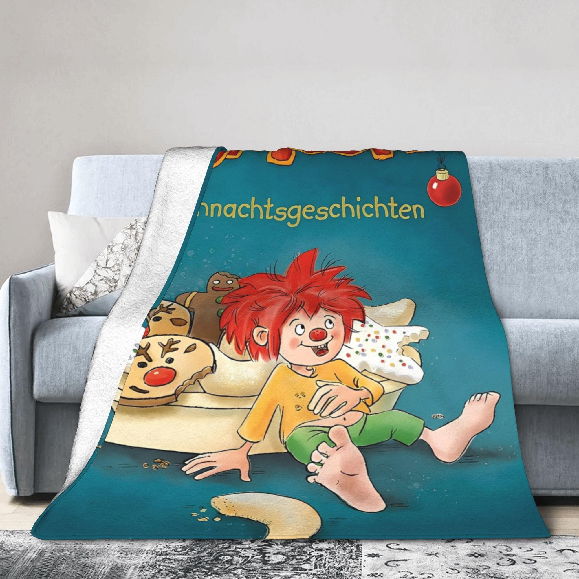 Pumuckl Elful Drăguț Poveste cu Zâne Pături Lână Toamnă Iarnă Anime Desene Animate Pătură Ușoară Multifuncțională pentru Pat