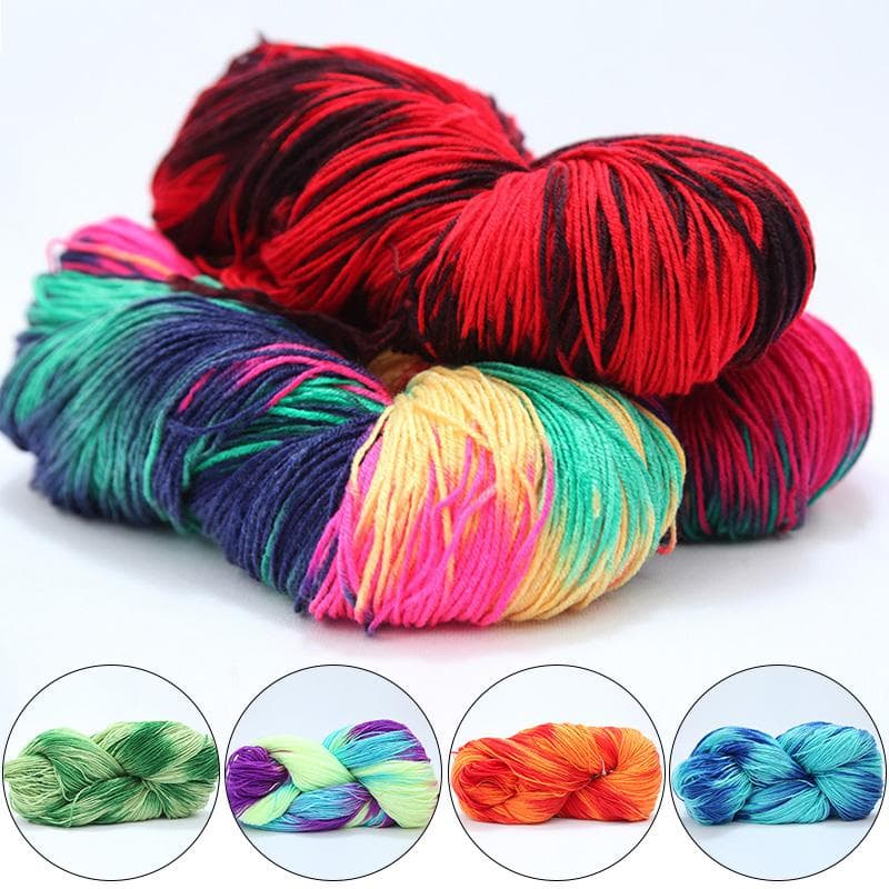 1 rolă fire calde de tricotat lână multicoloră croșetată manual DIY croșetat tricot eșarfă pentru bebeluși moale