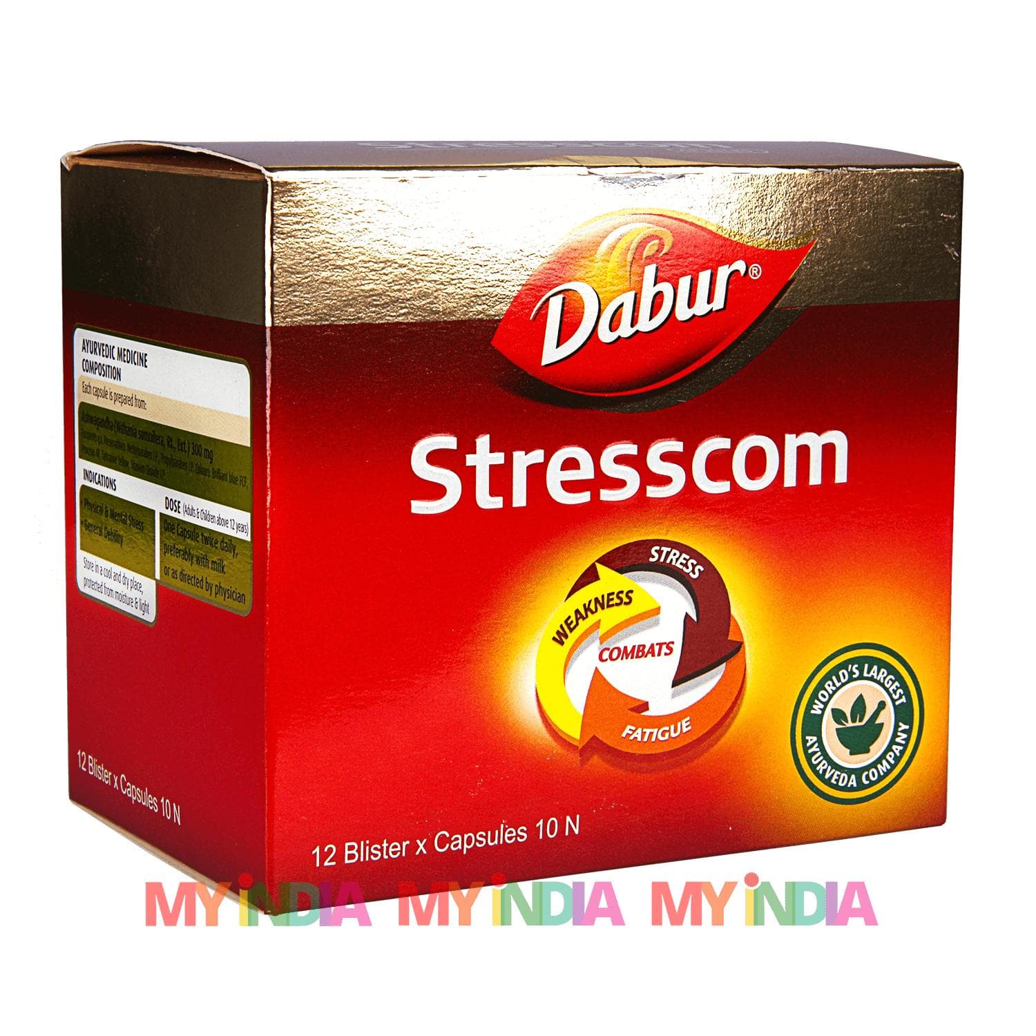 Strescom (120 capsule, 300 mg), Stresscom, Dabur