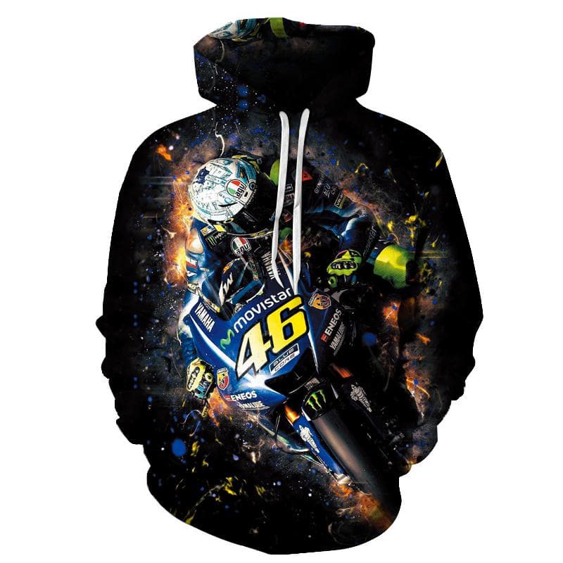 Hanorac cu glugă 3d pentru bărbați la modă Hanorac cu glugă pentru femei cu imprimeu pentru motocicletă în aer liber Îmbrăcăminte sportivă