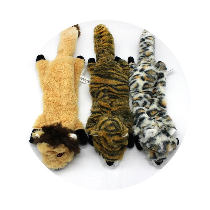 Jucărie cu sunet pentru câine de companie de pluș Cățeluș Jucării care scârțâie Tigru, leopard, leu, jucărie cu sunet, câine de pluș