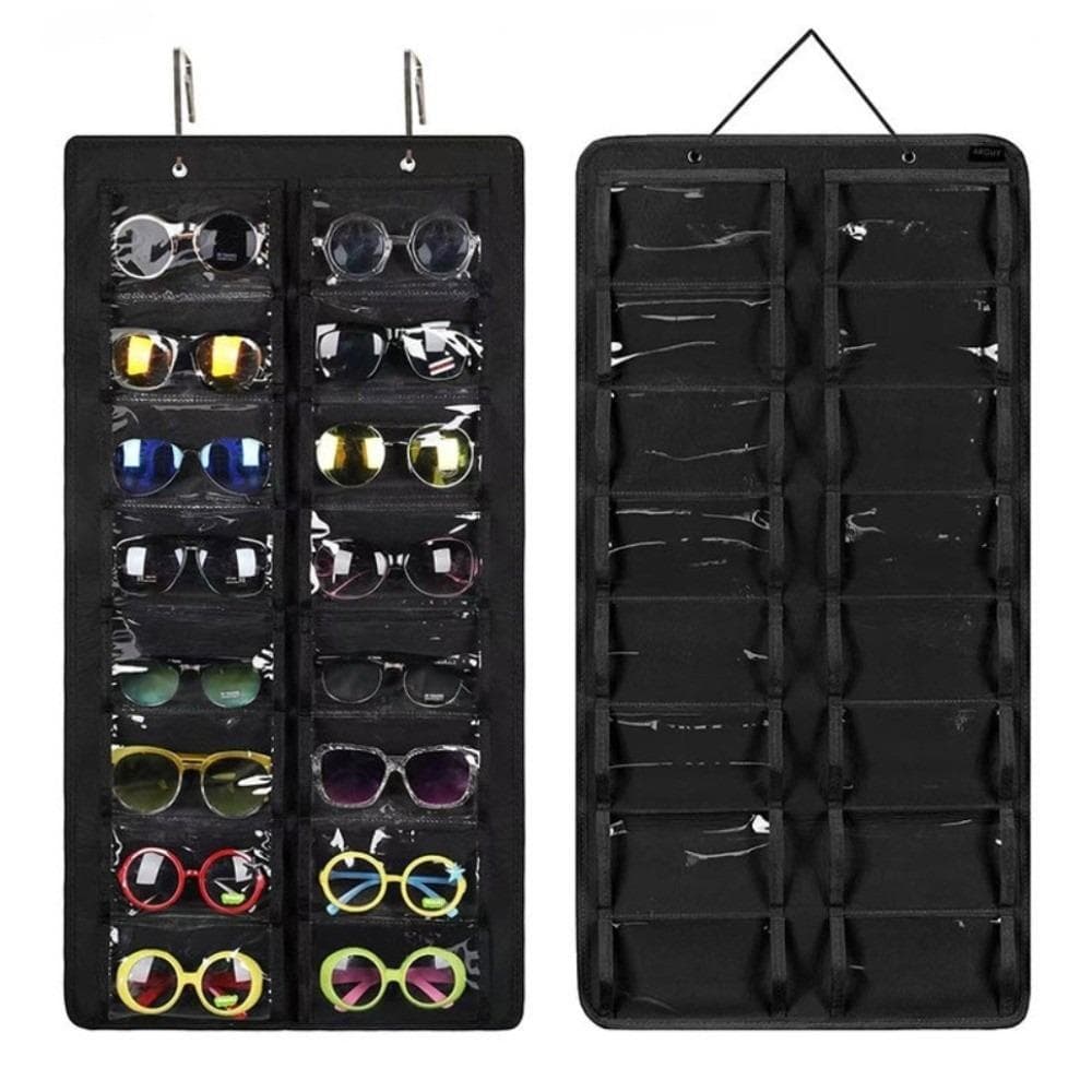 Hanging Design Sunglasses Storage Bags 16 Slots Glasses Display  Bedroom Decor gri