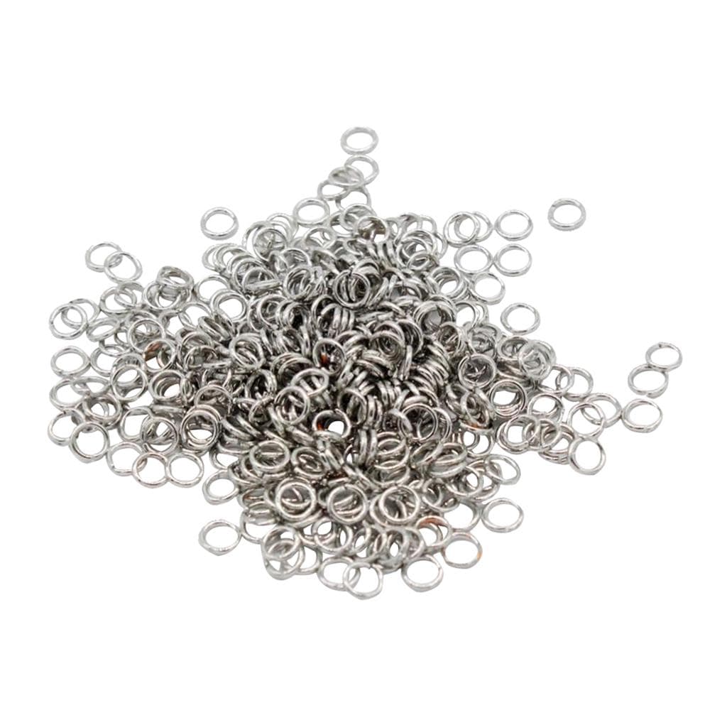 500 buc. Inele de săritură deschise Conectori metalici pentru realizarea de bijuterii DIY 4 mm argintiu