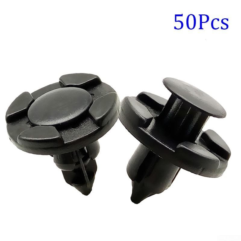 50 X 8mm Clipuri universale din plastic pentru aripi. Cleme pentru nituri de reparare