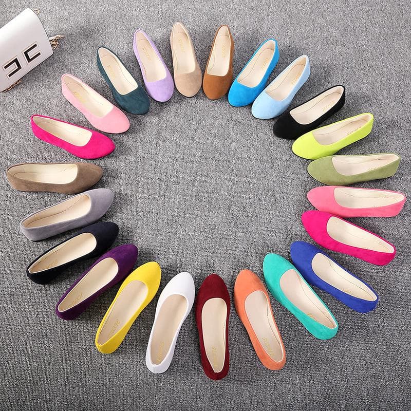 Femei Fete Solid Mari Marime Slip On Plati Nu Adanci Confort Casual Pantofi singuri cm prună