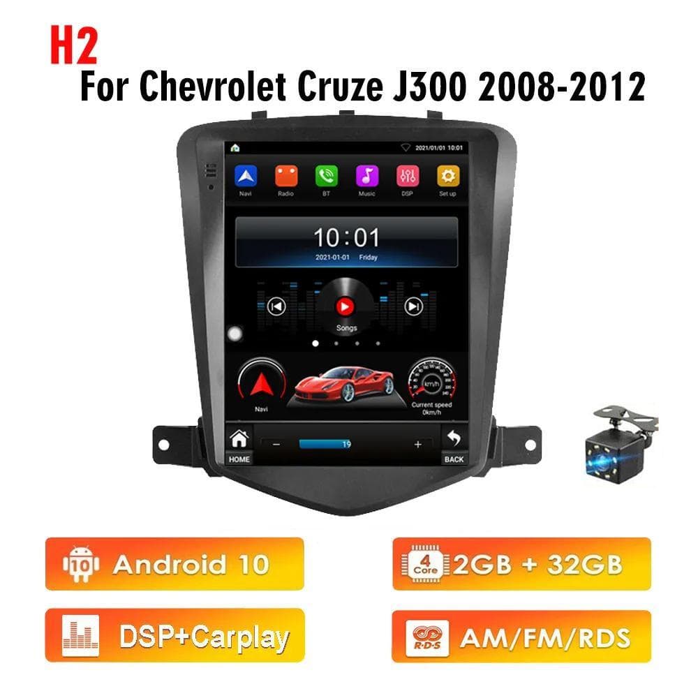 Radio auto 2 Din Android Ecran tactil pentru Chevrolet Cruze J300 2008-2012 4 nuclee Carplay DSP Navigație GPS Player Multimedia 2+32GB